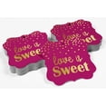 thumbnail image 4 of Inkdotpot Real Gold Foil Love Is Sweet Wedding Tags Favor Bracket Shape Hang Pack Of 100 Paper Tags, 4 of 6