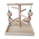 thumbnail image 1 of Soporte de jaula de pájaros de madera, gimnasio para pájaros, , para pájaros, jaula, accesorios, pinzones, soporte de, 1 of 9