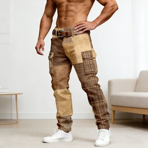 Casual Cargo Pants With Printy Detailing And Ample Pockets For Everyday Streetwear And Outdoor Activities