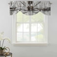 thumbnail image 2 of Tie Up Valances for Windows, Vintage Gate Adjustable Valance Curtains Window Treatment for Living Room, Farmhouse Wooden Grain Shabby Chic Door Rod Pocket Kitchen Curtains & Drapes 42x12 Inch, 2 of 9