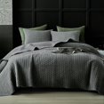 thumbnail image 2 of Warmdern Juego De Edredón De Terciopelo De Lujo Tamaño Queen Con Punto De Cruz, Edredones De Terciopelo A Rayas, Juego De Cama De Terciopelo Suave Y Ligero Con 2 Fundas De Almohada Para Todas Las Esta, 2 of 5