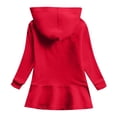 thumbnail image 6 of Gaexia Girls Dresses Hooded Sweatshirt Dress Ruffle Pullover Knit A Line Dress Toddler Kids Fall Casual School Outdoor Daily Wear Soft Comfortable Clothing, 6 of 6