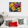 thumbnail image 5 of COMIO  Canvas Wall Art, Colorful Rainbow Roses Flower Picture Framed Paintings Print on Canvas Artwork for Bedroom Living Room Home Office Decoration, 5 of 5