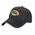 thumbnail image 2 of Mountain Landscape On Bulb Lamp Baseball Cap Golf Dad Hat Adjustable Washed Denim Trucker Hats Unconstructed Snapback Cap for Men Women Unisex Adult,Black, 2 of 7