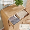 thumbnail image 5 of wow97e Modern Dressers for Bedroom, 45" Tall 5 Drawers & Chests of Drawers w/Curved Profile Design, Wood Mid Century Vertical Dresser w/Natural Texture for Bedroom, Living Room, 5 of 7