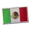 thumbnail image 2 of Parche de la bandera de México, exquisito parche bordado para planchar, para ropa, pantalones, chaquetas, mochilas y sombreros., 2 of 13