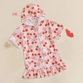 thumbnail image 2 of NIEWTR Girls Cover Ups For Swimwear Towel Poncho Kids Cloth Swim Cover Up Toddler Hooded Beach Swim Robe Swimwear Beach Bathing Suit for Summer Vacation 7-8 Years Red, 2 of 8