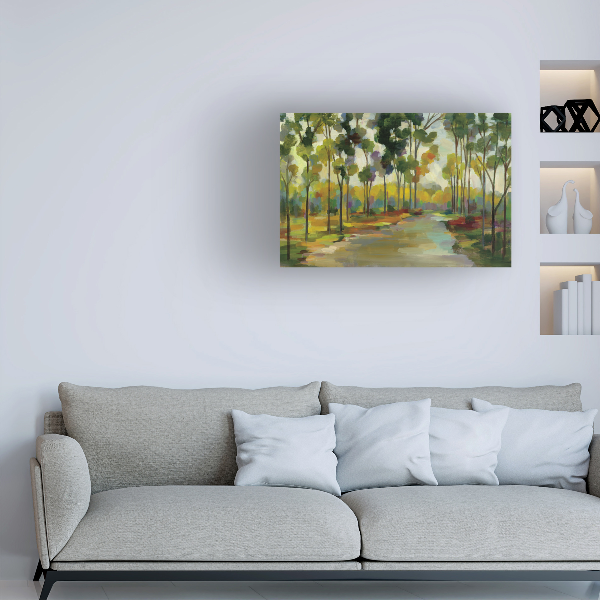 Trademark Fine Art Silvia Vassileva Path In The Forest Canvas Wall Art - 30x47