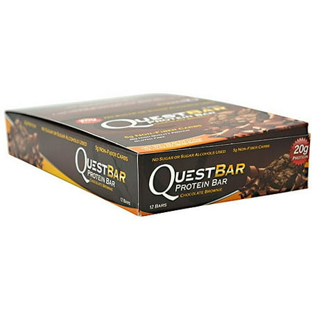 Quest Nutrition Protein Bar, Chocolate Brownie, 20g Protein, 2.12oz Bar, 12 Count