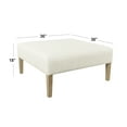 thumbnail image 3 of HomePop Square Coffee Table Ottoman – Stain-Resistant Cream Woven, 3 of 10