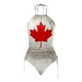 thumbnail image 3 of WILLBEST Traje de Baño para Mujer, control de Abdomen, Moda de Verano para Mujer, Traje de Baño Tankini con Tiras Sexy Estampado del Día de La Independencia de Canadá, 3 of 4