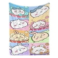 thumbnail image 2 of Throw Blanket and Pillowcase Set For Chiikawa Thin Bed Couch Decor Kids Adult Nap Micro Fleece Fuzzy Blankets Bedroom Car All Season Birthday Gifts 30×40 inch, 2 of 5