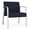 Open House Navy, variant on Waterfall Reception Waiting Oversize Guest Chair / Silver Steel / Blue