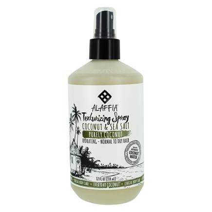 Texturizing Spray with Coconut & Sea Salt for Normal to Dry Hair Purely Coconut Scent - 12 fl. oz. by Alaffia (pack of