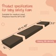 thumbnail image 4 of Baby Safety Foam Soft Seat Edge Cushion Fireplace Hearth Guard Bumper Pad Child Proof Padding (Medium, Dark Brown-Fits width from-69"-80"), 4 of 8