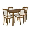 thumbnail image 3 of Fulvari 5 Piece Dining Table Set for 4 With 4 Chairs, Padded Seats & Backrests, Solid Wood Table & Chair Set for Dining Room, Kitchen, 3 of 7