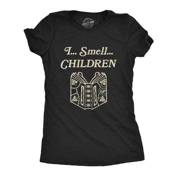 Womens I Smell Children T Shirt Funny Magic Halloween Spooky Graphic Novelty Tee Womens Graphic Tees
