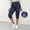 Navy, variant on BUIGTTKLOP Capris for Women Casual High Waisted Skinny Capri Leggings Stretchy Pull on Waisted Cropped Casual Pants with Pockets