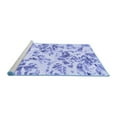 thumbnail image 2 of Ahgly Company Machine Washable Indoor Square Abstract Blue Modern Area Rugs, 8' Square, 2 of 4