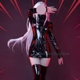 thumbnail image 2 of Disfraz de Cosplay de Anime Gojo Satoru de JJK, peluca con cambio de género, traje negro, ropa de fiesta para eventos de cómic de Halloween para mujer, 2 of 5