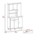 thumbnail image 3 of TUHOME Della 90 Kitchen Pantry  Engineered Wood Pantries in  White, 3 of 9