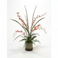 thumbnail image 1 of Distinctive Designs International 6054 Jardin d'Orchidées de Vanda de Corail dans un Bol Rond en Verre, 1 of 1