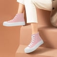 thumbnail image 6 of Platform Canvas Sneakers&nbsp;for Womens mens Fashion High Top Canvas Platform Shoes Casual Lace-up Shoes&nbsp;Comfortable Lightweight Walking Shoes for Daily Work, 6 of 6