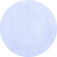 thumbnail image 1 of Ahgly Company Machine Washable Indoor Round Solid Blue Modern Area Rugs, 3' Round, 1 of 4