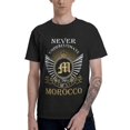 thumbnail image 1 of Camiseta "Nunca subestimes a Marruecos" para hombre, camiseta gráfica de manga corta, camisetas marroquíes orgullosas de su patriótica, camiseta de algodón, ropa superior., 1 of 8