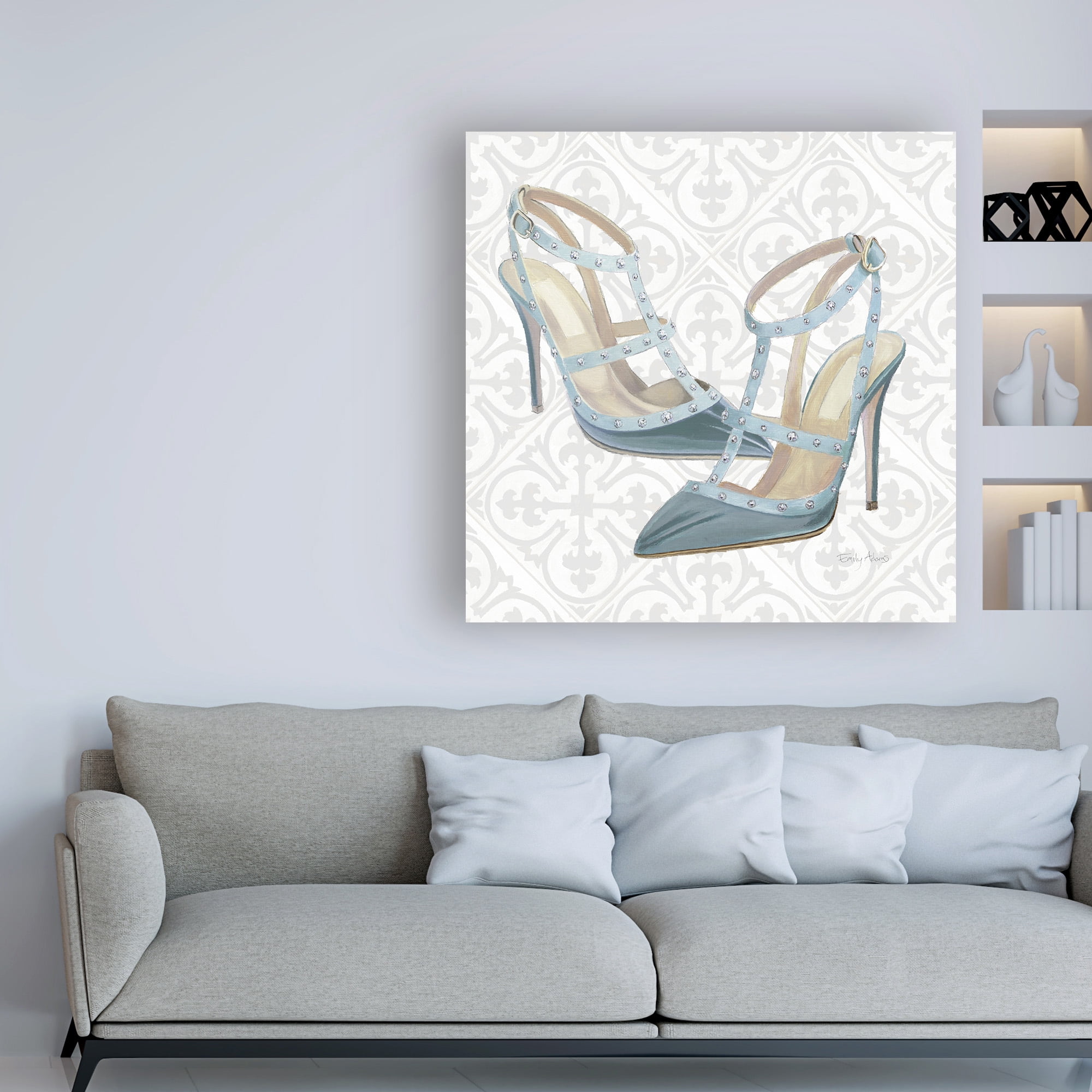 Trademark Fine Art 'Must Have Fashion II Gray White' Canvas Art by Emily Adams