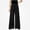 Black, variant on WAVSUF Girls Wide Leg Pants Ruffle Hem Lightweight Elastic Waist Daily Casual Pants Pink 7-8