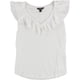 thumbnail image 1 of Ralph Lauren Womens Ruffle Trim Slub Tank Top, white, L, 1 of 2