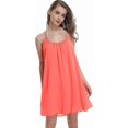 thumbnail image 4 of Womens Sexy Spaghetti Strap Bathing Suit Cover Ups Summer Criss Cross Tank Sundress Sleeveless, 4 of 5
