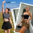 thumbnail image 5 of OQQ Women's 2-in-1 Basic 2-piece Skirt Versatile Stretch Casual Sports Tennis Mini Skirt, 5 of 8