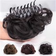 thumbnail image 2 of Peluca femenina Extensión de for el cabello rizado desordenado, 1 Uds., postizos ondulados rizados sintéticos, Clip de garra en el plato, moño de moño con garra for mujeres Peluca sintética, 2 of 4