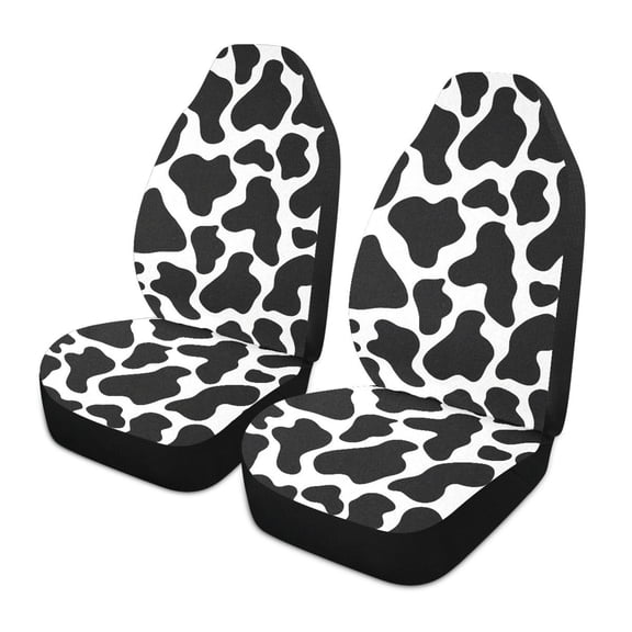 Cow Print Pattern Car Seat Covers Front Seats Universal Fit for Sedan SUV Truck Van