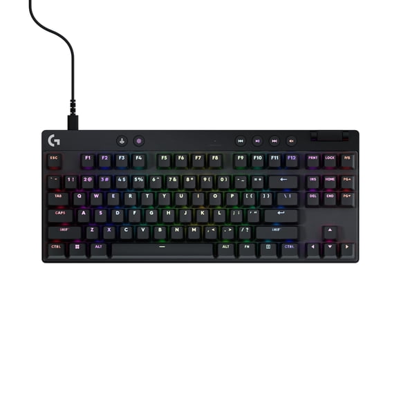 Teclado gamer Logitech G PRO X TKL Rapid Tenkeyless negro
