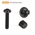 thumbnail image 4 of Uxcell Flanged Button Head Socket Cap Screws, 25 Pcs M8x40mm - 304 Stainless Steel Socket Drive Fasteners Bolts, Fully Thread Machine Screws (Black), 4 of 5