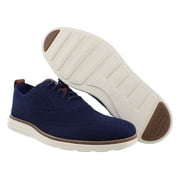 Cole Haan Mens Original Grand Knit Wing TIP II Sneaker - Navy/Ivory - 9