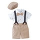 thumbnail image 5 of traje de ropa para niños,Traje de ropa para bebé niño con gorro 3-24 meses,Vestido Caballero Mameluco Pajarita 12 Meses 18 Meses,Accesorio para fotografía de traje de boda Altura 80 a 90cm, 5 of 9