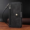thumbnail image 5 of Compatible With Google Pixel 4a 4g Case Pu Leather Magnetic Flip Zipper Card Holder Wallet Cover, 5 of 5