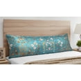 thumbnail image 2 of Sweet Jojo Designs Boho Floral Wildflower Blue and Orange Girl Satin Body Pillow Cover Case 54x20 (Pillow Not Included), 2 of 6