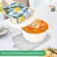 thumbnail image 3 of Yayeee Pot Holders Kitchen Heat Resistant with Pocket 7"x9.8" Cotton Oven Cooking Hot Pads, Light Blue Plaid, 3 of 7