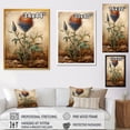 thumbnail image 4 of Designart "Vintage Charm of Thistle Florals III" Floral Framed Wall Art - Traditional Green Thistle Living Room Framed Canvas Art, 4 of 6