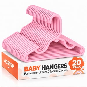 ACSTEP Baby Hangers, 20-Pack, Pink