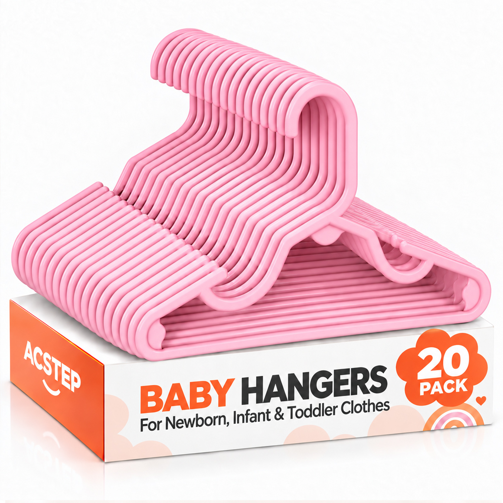 ACSTEP Baby Hangers, 20-Pack, Pink