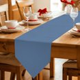 thumbnail image 2 of Pure Slate Blue Table Runner Linen Burlap Table Runner 90 Inches Long Modern Solid Color Minimalist Art Dresser Scarves for Kitchen Island Coffee Dining Room Party Wedding Holiday Decoration 13"x90", 2 of 8
