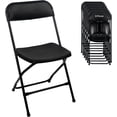 thumbnail image 1 of Set De Sillas Plegables De Plástico Reforzadas con Estructura De Acero 80 X 39 cm Silla para Eventos Resistente Color Negro Silla Portatil Silla Plegable para Fiestas (6), 1 of 7