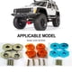 thumbnail image 3 of Rueda de montaje hexagonal Vogacara RCGOFFLOW adaptador fuerte para 1/10 AXIAL SCX10 Crawler modelo Azul oscuro, 3 of 6