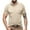 Beige, variant on Daolelai Men's Solid Color Stand Collar Short Sleeve Polo Shirt
